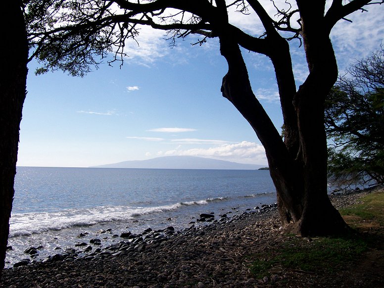 Island of Lana'i from Olowalu, Maui, Hawai'i