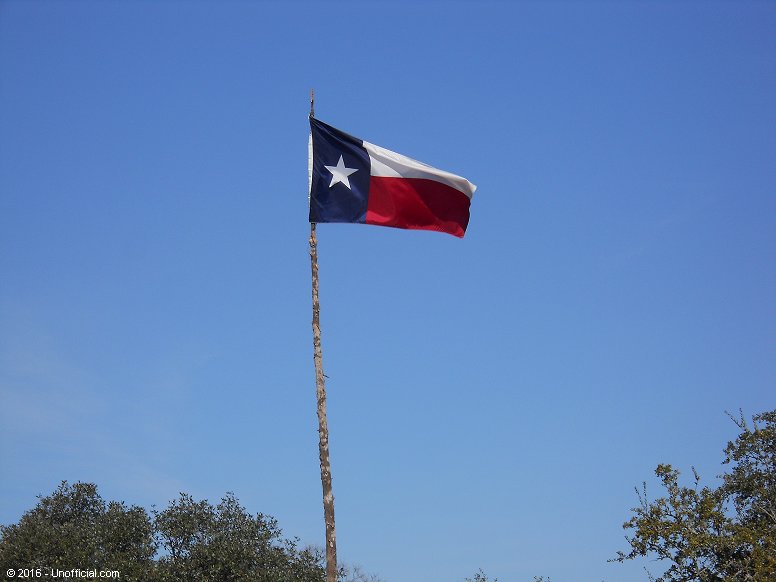 Texas flag in northwest Travis County, Texas