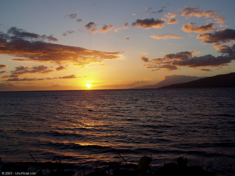 Sunset on Ma'alaea Bay, Maui, Hawai'i
