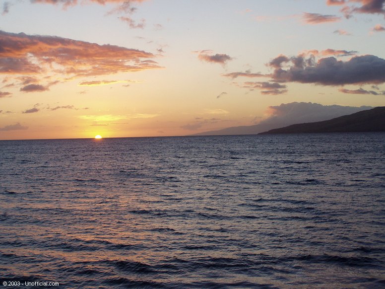 Sunset on Ma'alaea Bay from Kihei, Maui, Hawai'i