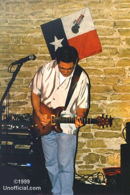 David Abeyta of The Beth Black Band at Lucy's Retired Surfer Bar, Austin, Texas