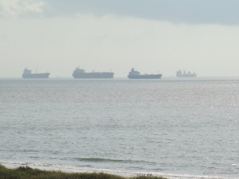 Tankers in Galveston Bay, Texas