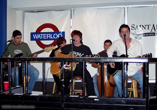 Omar Valléjo, Alex Valléjo, A.J. Valléjo, Diego Simmons and Heath Clark of Valléjo at Waterloo Records, Austin, Texas