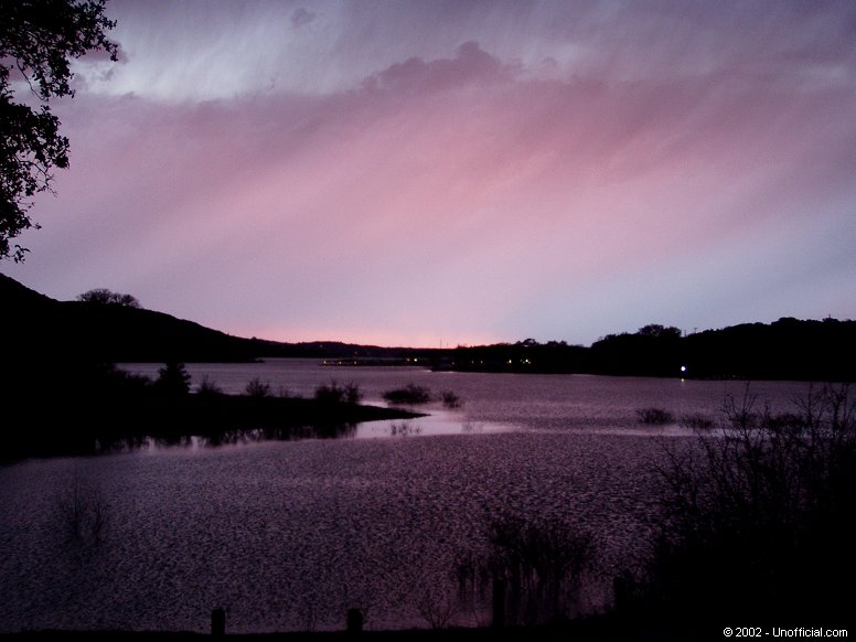 Sunset at Cypress Creek Park, Lake Travis, Texas