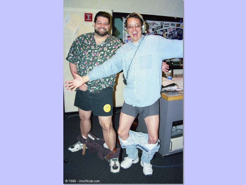 Jeff Gish and Dale Dudley at KLBJ-FM, Austin, Texas