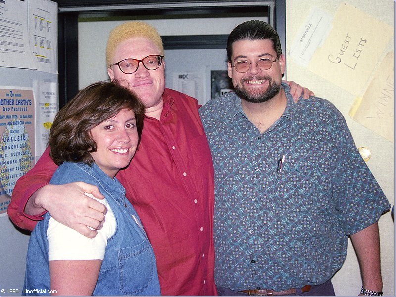 Malford Milligan of Storyville and friend with Jeff Gish at KLBJ-FM, Austin, Texas