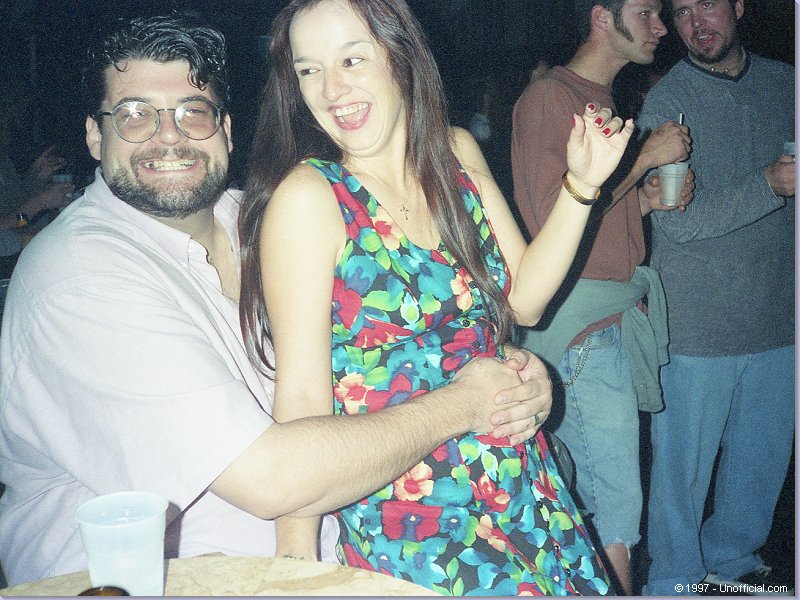 Jeff Gish and Peggy Simmons at Peggy's Sweet Sixteen Party at Steamboat in Austin, Texas