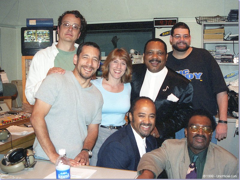 Archie Bell & The Drells and the morning show crew on the KLBJ-FM Morning Show, Austin, Texas