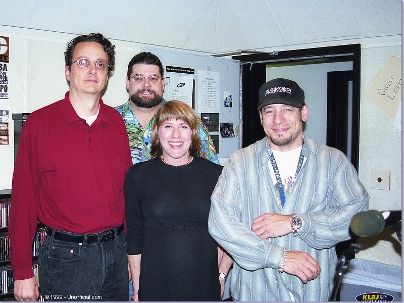 Dale Dudley, Jeff Gish, Debra Cole and Bob Fonseca at KLBJ-FM