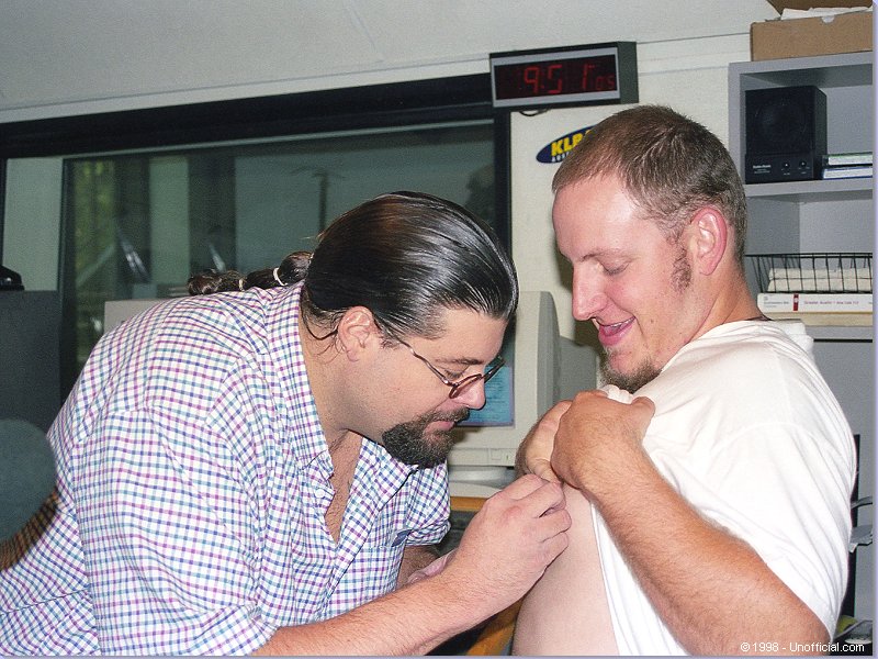 Jeff Gish and Brother Hezekiah at KLBJ-FM, Austin, Texas