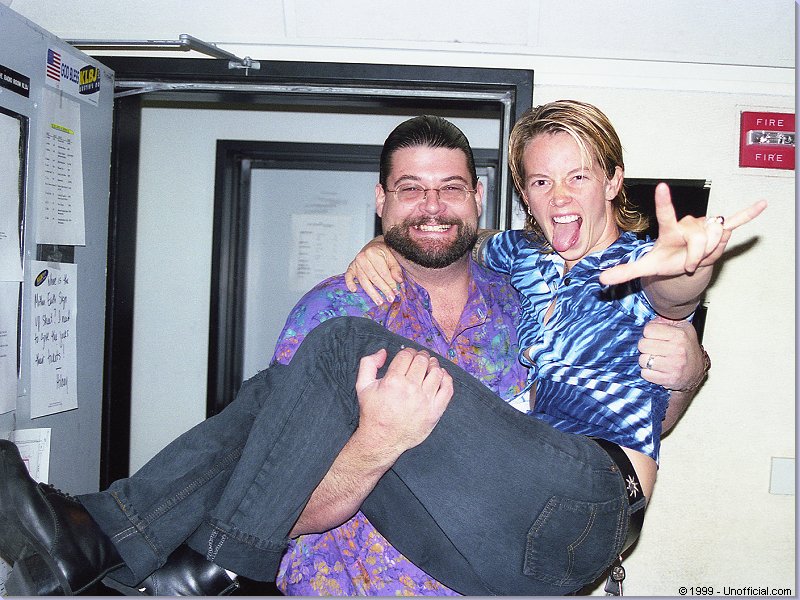 Jeff 'Yetti' Gish and Patrice Pike of Sister 7 at KLBJ-FM, Austin, Texas