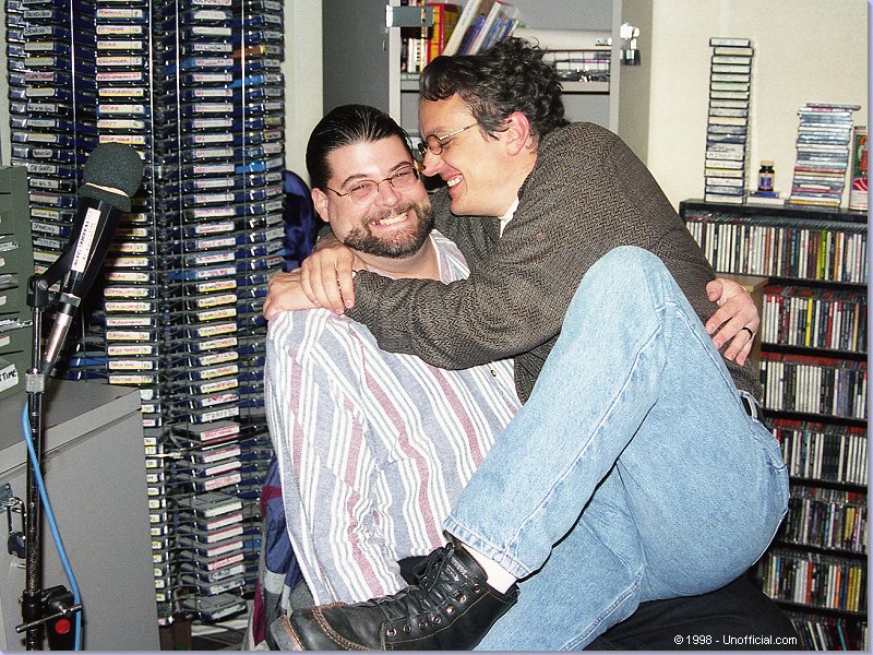 Jeff 'Yetti' Gish and Dale Dudley at KLBJ-FM, Austin, Texas