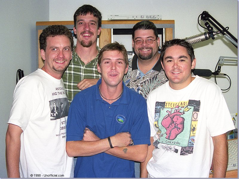 George Devore and The Roam with Jeff 'Yetti' Gish at KLBJ-FM, Austin, Texas