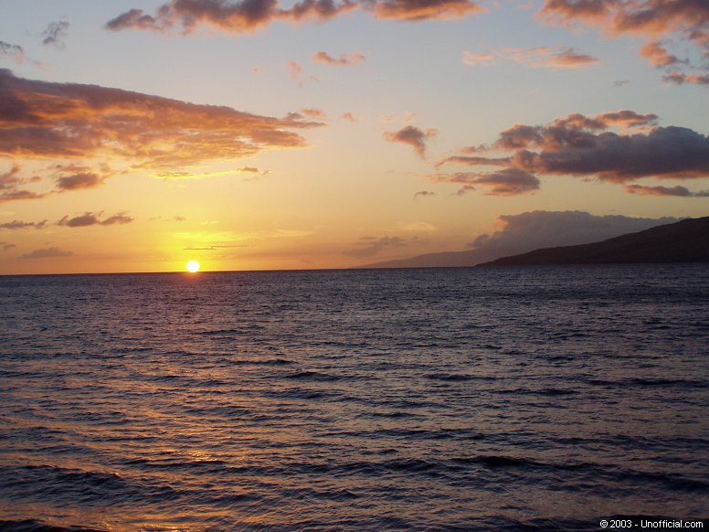 Sunset over Ma'alaea Bay from Kihei, Maui, Hawai'i
