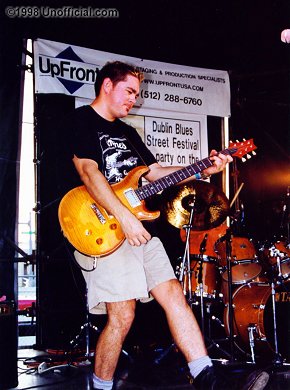David Abeyta of The Beth Black Band at the Dublin Blues Street Festival, Austin, Texas