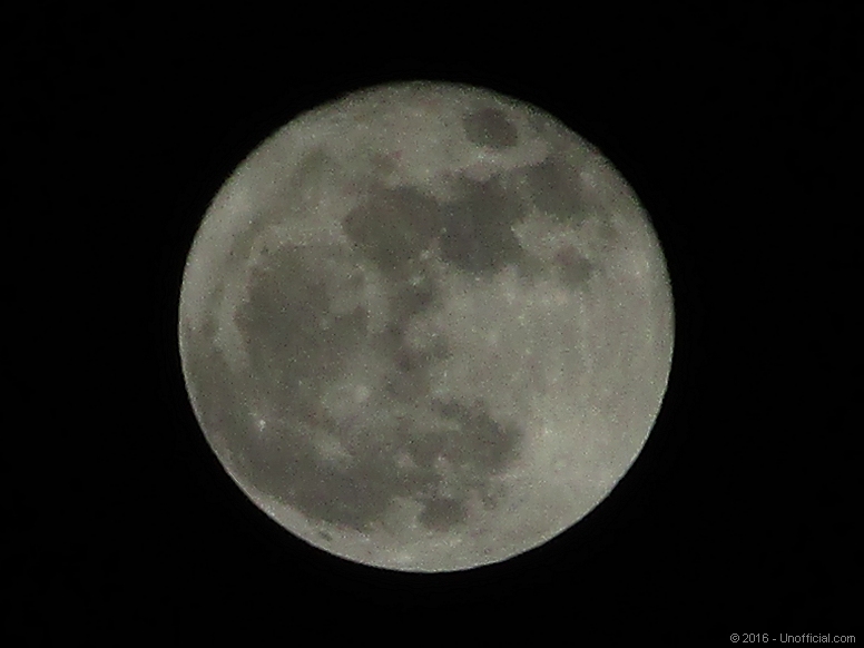 Supermoon from northwest Travis County, Texas
