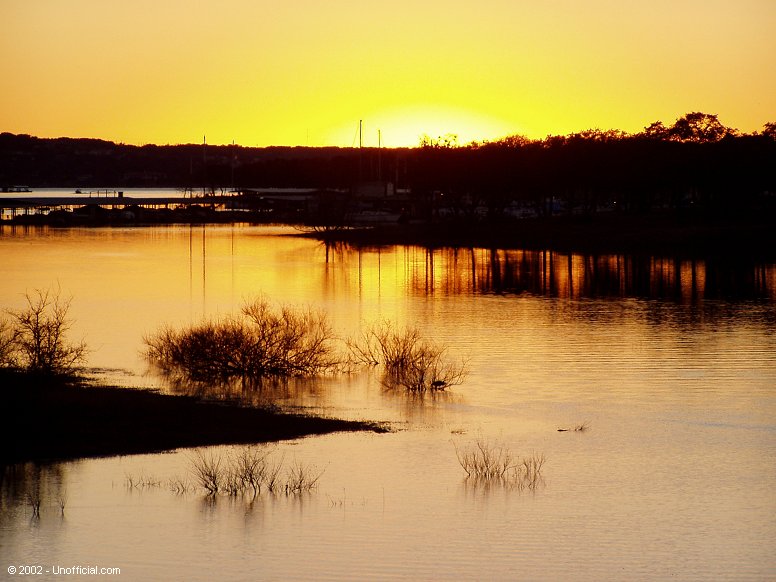 Sunset at Cypress Creek Park, Lake Travis, Texas